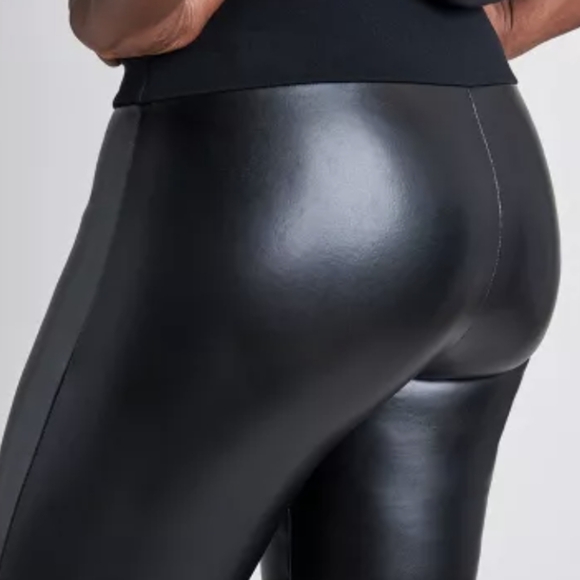 Spanx Women's All Over Faux Leather Leggings. - Picture 5 of 15